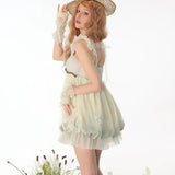 Rose Island Moss Garden Little Snail Tulle Bubble Mini Dress