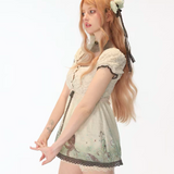 Rose Island Moss Garden Little Snail Original Design Print Top