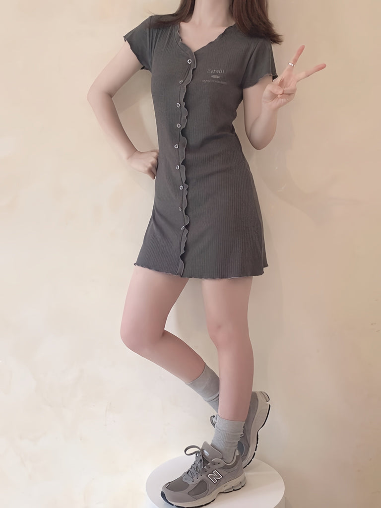 Get trendy with Angel J Mini Dress -  available at Peiliee Shop. Grab yours for $19.90 today!