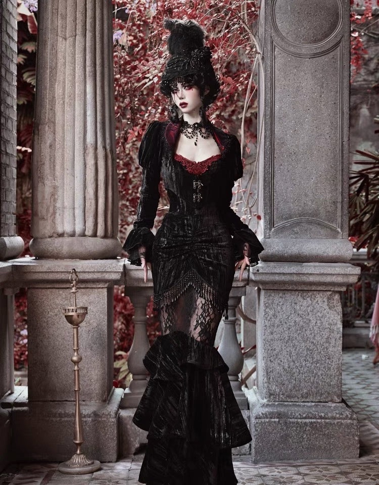 Get trendy with [Blood Supply] Gothic Mermaid Skirt - Clothing available at Peiliee Shop. Grab yours for $48 today!