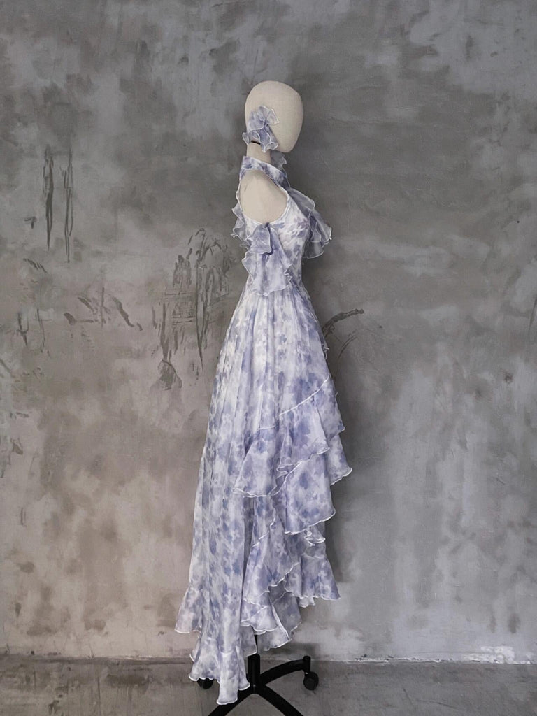 Get trendy with [Customized Size] Lavender romance floral dress -  available at Peiliee Shop. Grab yours for $92 today!