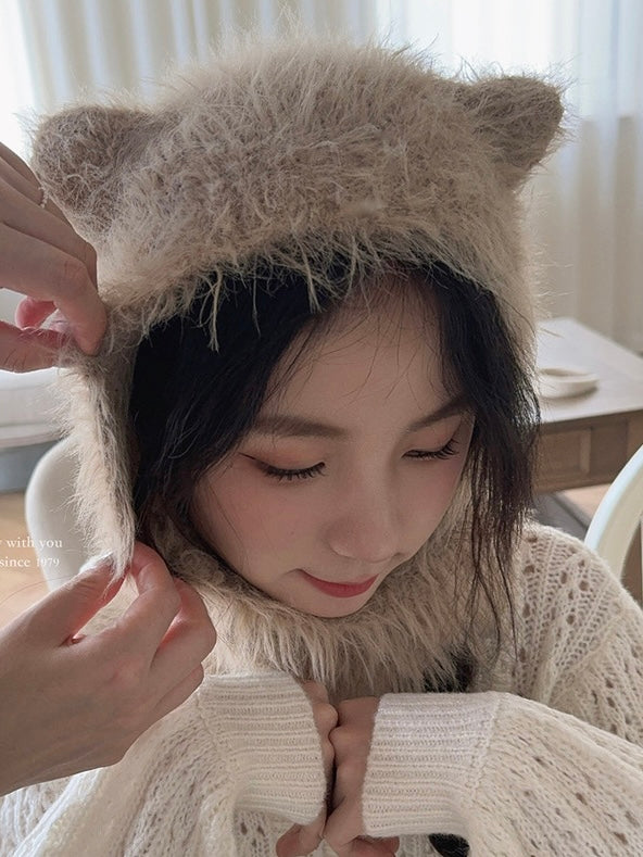 Get trendy with [Faux Fur] Baby Bear Ear Shaped Beanie And Scarf - Accessories available at Peiliee Shop. Grab yours for $14.90 today!