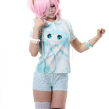 SelfishGhost 92% Cotton Yume Kawaii Anime Polo & Shorts Set