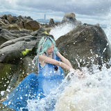 Get trendy with [August Unicorn] Klein Blue Dreamy Outer Dress - Dresses available at Peiliee Shop. Grab yours for $62 today!