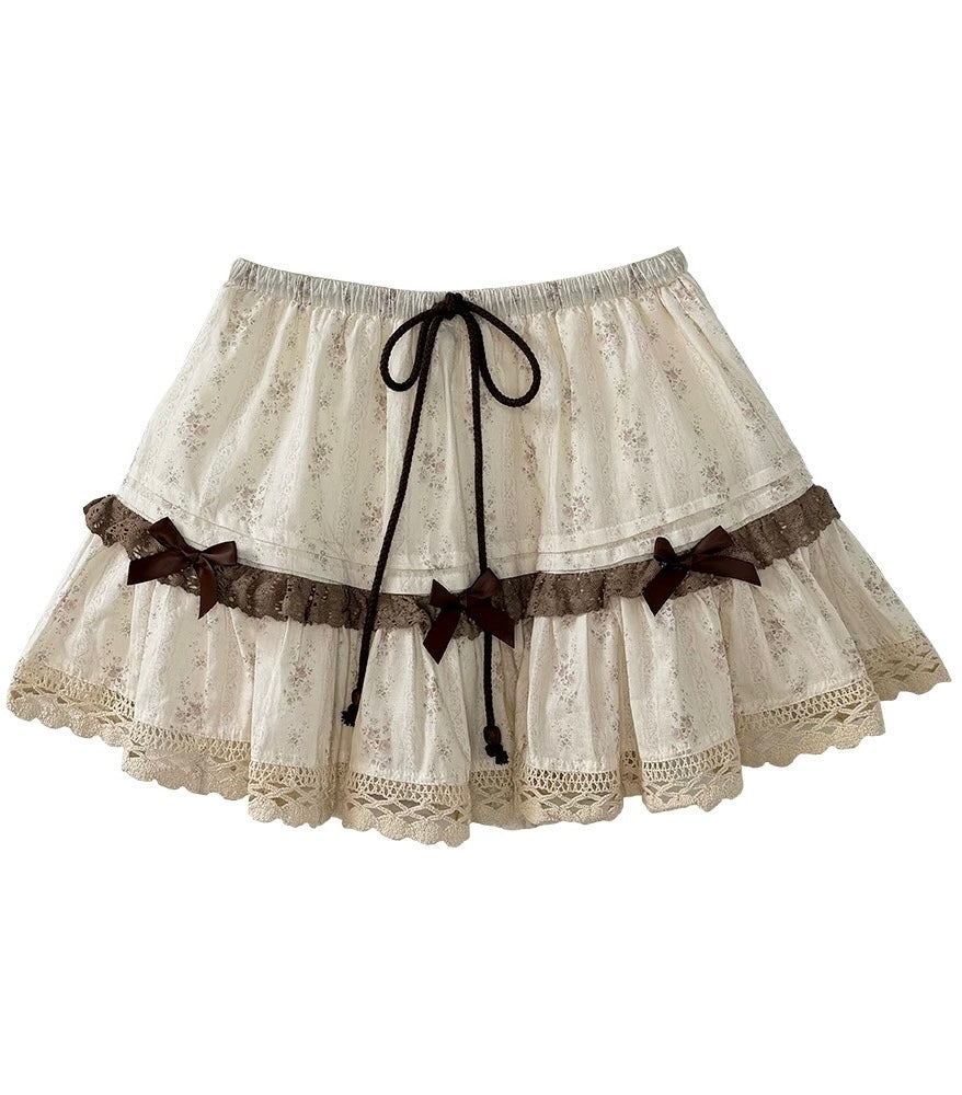 Rose Island Forest Tea Party Floral Mini Skirt with Bloomers