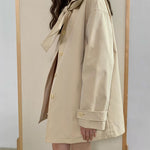 Get trendy with [SPOII UNOSA] The Ribbon Trench Coat - Coat available at Peiliee Shop. Grab yours for $76 today!