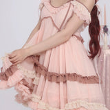 [Rose Island] Rosy Blush Ruffle Mini Dress