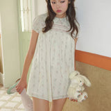 MineBeThyVers 100% Cotton Mint French Dream Doll Dress