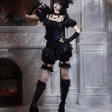 Blood Supply Moon Funeral Velvet Widow Bloomers Shorts