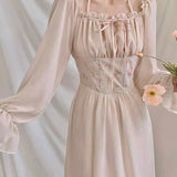 [Sale No Return] Aguo Princess Dairy Midi Dress