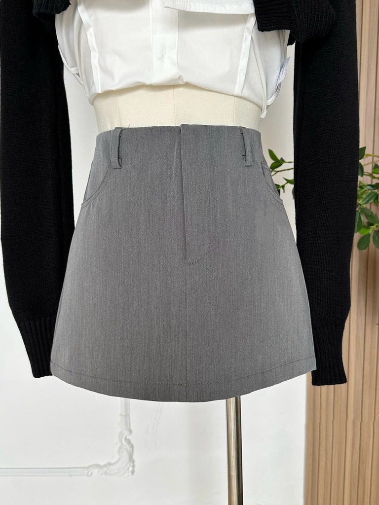 Get trendy with [Back to School] Bunny School Girl Skirt and Mini Skirt set with knitting cardigan -  available at Peiliee Shop. Grab yours for $23 today!