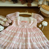 Get trendy with [Curve Beauty] Rosette Fairy Princess Dress -  available at Peiliee Shop. Grab yours for $55 today!
