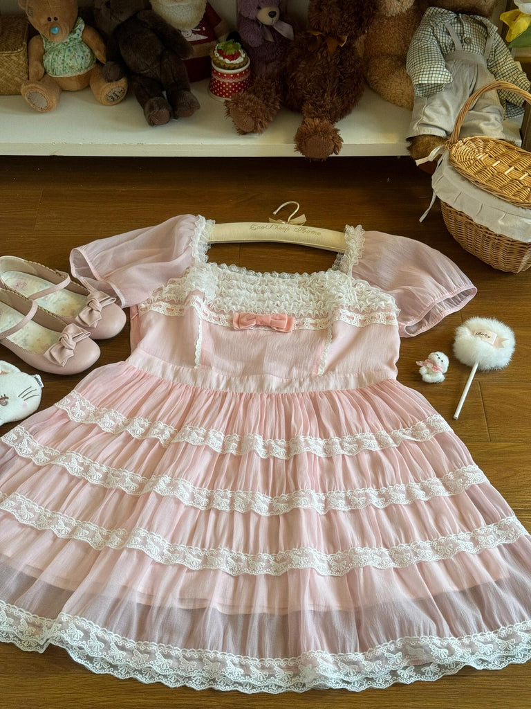 Get trendy with [Curve Beauty] Rosette Fairy Princess Dress -  available at Peiliee Shop. Grab yours for $55 today!