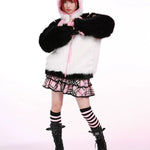 Get trendy with Evil Tooth Kawaii Panda Look Faux Fur Hoodie Coat -  available at Peiliee Shop. Grab yours for $78 today!