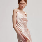 [Global Free Shipping] Fa Sogno Rose Reverie Satin Mini Dress