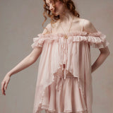 [Global Free Shipping] Fa Sogno Sakura Waltz Chiffon Set