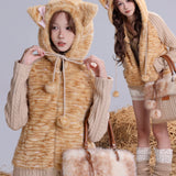 Rose Island Forest Fawn Deer Knit Tote Bag