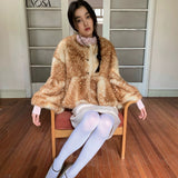 UNOSA Babydoll Fawn Deer Coat