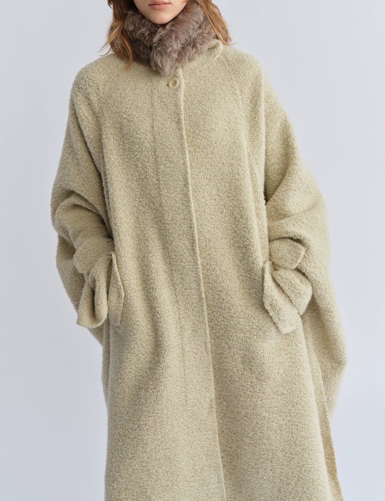 [12% Off At Checkout] PREEKEND Oversized Wool-Blend Cape Coat