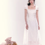 Get trendy with [UNDERPASS] The Romantic Cotton White Midi Dress -  available at Peiliee Shop. Grab yours for $48 today!