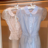 [Black Friday 2025] Coquette Babydoll Gingham romper jumpsuit