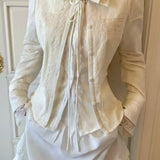 KittenClaw Morning Light Beige Gothic Lace Cross 100% Cotton Top and skirt set
