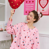 Sleepy Fairy Strawberry Cotton Pajamas Set