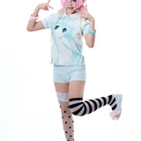 SelfishGhost 92% Cotton Yume Kawaii Anime Polo & Shorts Set