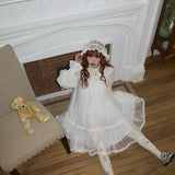 August Unicorn Edwardian Fairy Doll Silk Cotton Dress
