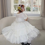 August Unicorn Moon Veil Silk Cotton Dress