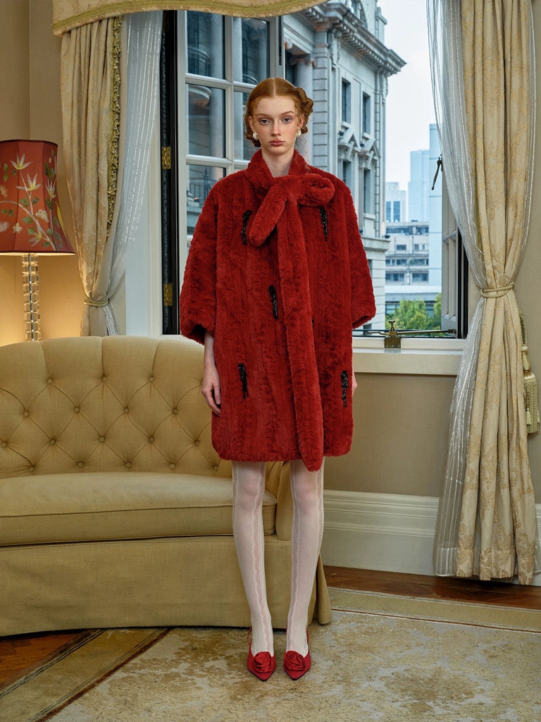 [Spoii Unosa]Christmas Faux Fur Coat - Premium  from Spoii Unosa - Just $85.90! Shop now at Peiliee Shop