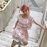 Get trendy with [August Unicorn] The blooming dream crop top and skirt set - Dresses available at Peiliee Shop. Grab yours for $116 today!