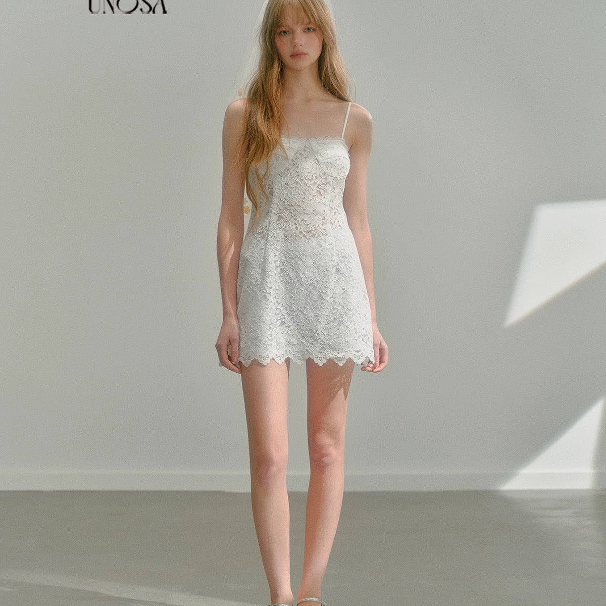 Get trendy with [UNOSA] Heavenly Lace Mini Dress Set -  available at Peiliee Shop. Grab yours for $39.90 today!