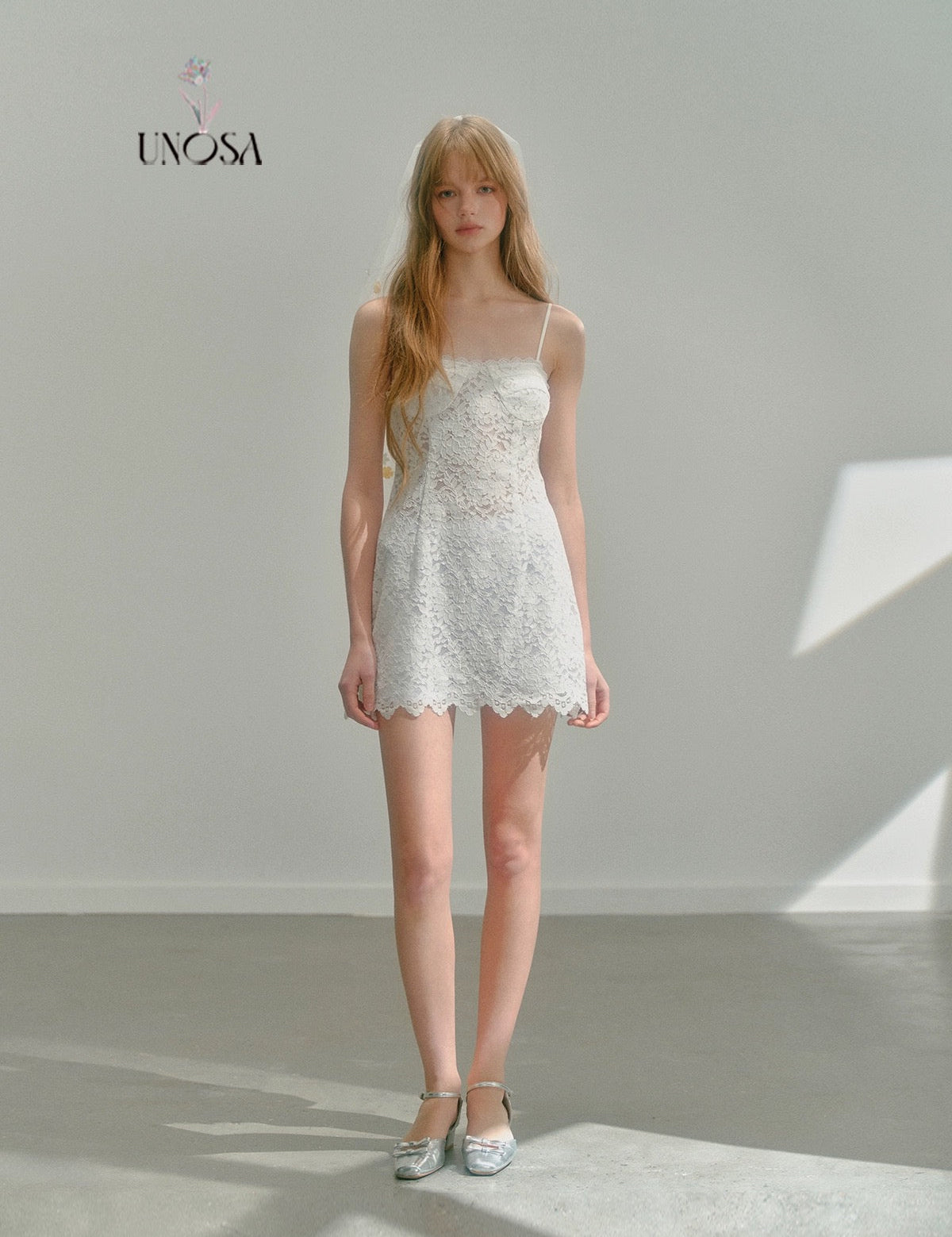 Get trendy with [UNOSA] Heavenly Lace Mini Dress Set -  available at Peiliee Shop. Grab yours for $39.90 today!