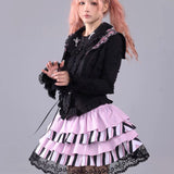 Evil Tooth Idol Circus Music Notes Pink Version Skirt