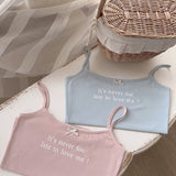 Get trendy with [Buy 2 Get 1 Free] It’s never too late to love me cotton vest top - vest available at Peiliee Shop. Grab yours for $12.80 today!