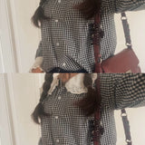 [Peiliee Design] Gingham Babydoll Cotton Shirt