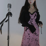 Get trendy with [Evil tooth] Punk Rose Mermaid Tail Design Midi Dress - Shirts & Tops available at Peiliee Shop. Grab yours for $45 today!