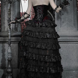 Blood Supply Christmas At Vampire Castle Layered Skirt