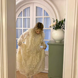 Get trendy with [August Unicorn] Exquisite Heavy Lace Embroidered Dress - Dresses available at Peiliee Shop. Grab yours for $197 today!