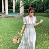 Get trendy with Holiday in south France vintage style floral midi dress - Dresses available at Peiliee Shop. Grab yours for $36.80 today!