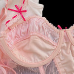 Get trendy with Lady amour pink lace bra top -  available at Peiliee Shop. Grab yours for $14 today!