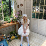 August Unicorn Sugar Doll Silk Cotton Blend A-line Dress