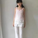 SicAstra Flower Diary Pink Mist Camisole Top
