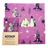 [From Sweden] Eco Friendly Moomin by G&L - Beeswax Wrap "By nightfall" Three-pack
