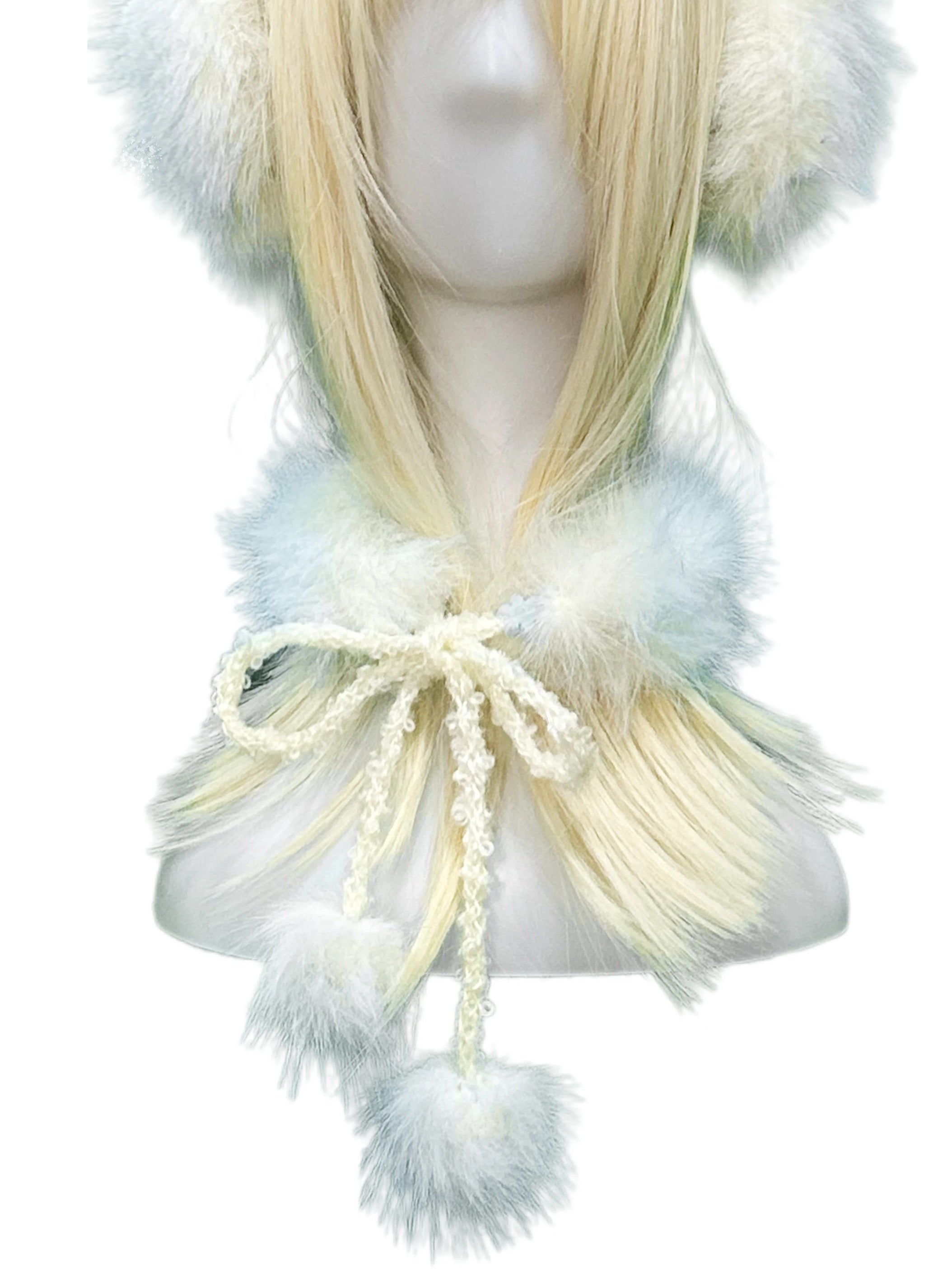 Get trendy with Rose Island 24AW Gift - Faux Fur Mini Pom Pom Scarf -  available at Peiliee Shop. Grab yours for $18 today!