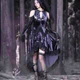 Get trendy with [Blood Supply]Lunar Deity French Off-Shoulder Halloween Top - Clothing available at Peiliee Shop. Grab yours for $50 today!