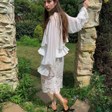 [Pre-order 15% At Checkout] SPOII UNOSA Clair de Romance Ruffle Sleeve Blouse