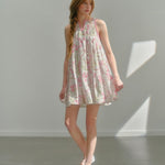 Get trendy with [UNOSA] Rosy Whisper Floral Mini Dress -  available at Peiliee Shop. Grab yours for $69.90 today!