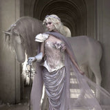 Blood Supply Moonlight Spirit Flower Semi-sheer Tulle Long Cap